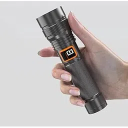 OTOOBEST cM035 Rechargeable Tactical Flashlight with Type-C | Ultra-Bright 10,000 Lumens LED Torch, Long-Range Beam, Waterproof for Outdoor Trekking & Emergency Use-image-2