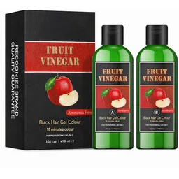 otoobest Fruit Vinegar Hair Color Gel | Natural Black | Nourishing Hair Dye | 100ml × 2 , Black-picture-11