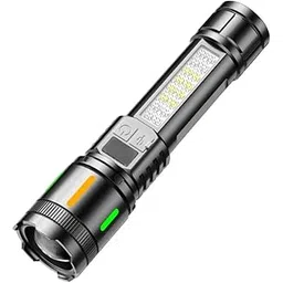 OTOOBEST M036 Rechargeable Tactical Flashlight with Type-C | Ultra-Bright 10,000 Lumens LED Torch, Long-Range Beam, Waterproof for Outdoor Trekking & Emergency Use (M036)-image-4