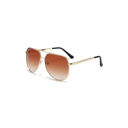 OUDI Men Brown Lens & Gold-Toned Aviator Sunglasses with-picture-24