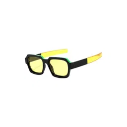 OUDI Men Yellow Lens & Black Rectangle Sunglasses with-picture-14