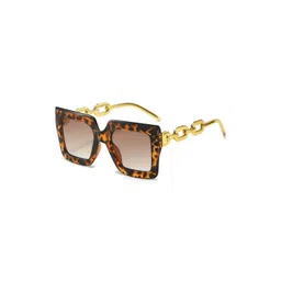 OUDI Women Brown Lens & Gold-Toned Square Sunglasses with-picture-11