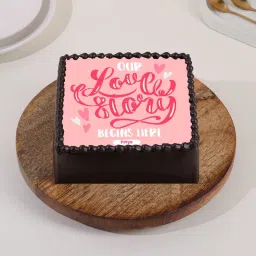Our Love Story Choco Photo Cake-picture-34