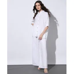 outryt by azorte Oversized Shirt with High-Low Hem-picture-42