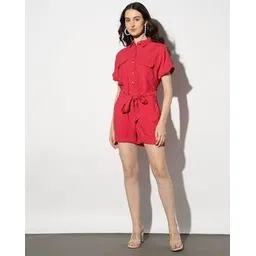 outryt by azorte Shirt Playsuit with Belt-picture-30