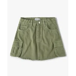 outryt by azorte Straight Mini Skirt with Cargo Pockets-picture-16