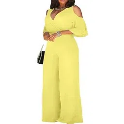 outzidr global Women Jumpsuit with Cold-Shoulder Sleeves-picture-30