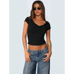 Outzidr Cowl Neck Crop Top-picture-31