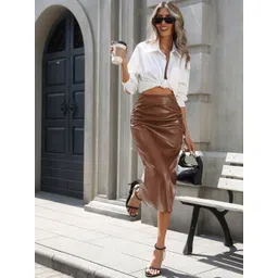 Outzidr High Waist Pencil Midi Skirts-picture-54