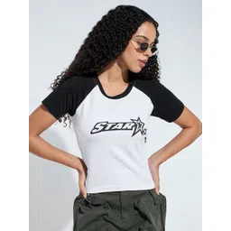 Outzidr Typography Colourblocked Cotton Slim Fit T-shirt-picture-12