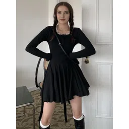 Outzidr Women Button Down Skater Dress-picture-11