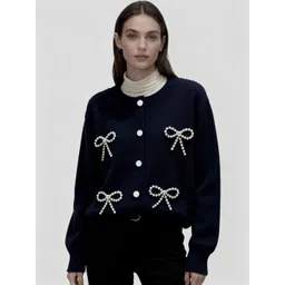 Outzidr Women Cardigan with Embellished Detail-picture-20