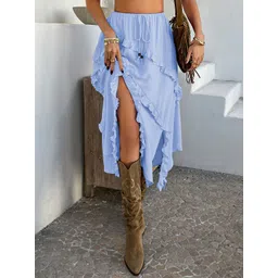 Outzidr Women Flared Midi Skirt-picture-19