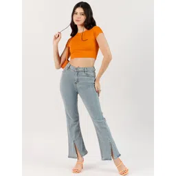 Outzidr Women Original High-Rise Skinny Fit Clean Look Slits Jeans-picture-18