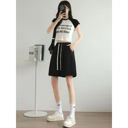 Outzidr Women Relaxed Fit Mid-Rise Pleated Shorts-picture-37