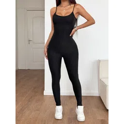 Outzidr Women Sccop Neck Skinny Basic Jumpsuit-picture-40