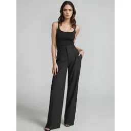 Outzidr Women Solid Relaxed Mid-Rise Trousers-picture-23