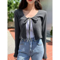 Outzidr Women Tie-Up Shrug-picture-18