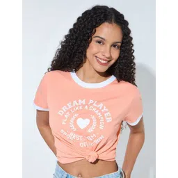 Outzidr Women Typography Printed Round Neck Cotton T-shirt-picture-39