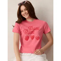 Outzidr Women Typography Printed Round Neck T-shirt-picture-24