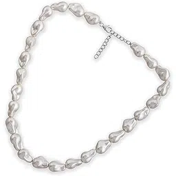 ovana Pure Baroque Pearl Necklace | Gift for Girlfriend, bhabhi, Women and Girls | 925 Silver Hallmarked Lock | Gift for Her-picture-11