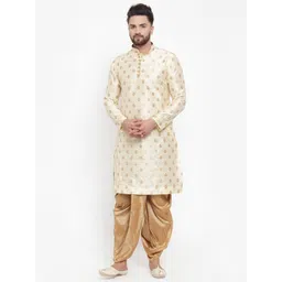 over crowd Men Jacquard Kurta Dhoti Set-picture-28