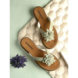 Overdrive Women Leather Slip-On Open Toe Flats-picture-12