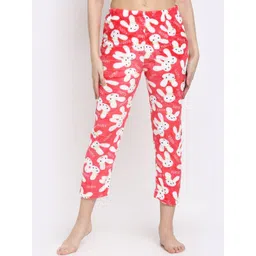 overlock NEUDIS Women Fleece Printed Lounge Pants-picture-31