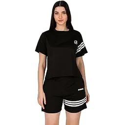 ovida Striped Women Track Suit (3XL, BLACK)-picture-21