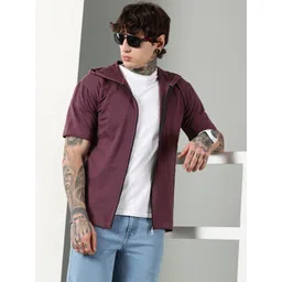 Own The Look Men Hooded Pure Cotton T-shirt-picture-11