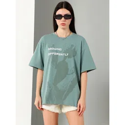 Own The Look Women Typography Printed Pure Cotton T-shirt-picture-23