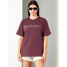 Own The Look Women Typography Printed Pure Cotton T-shirt-picture-8