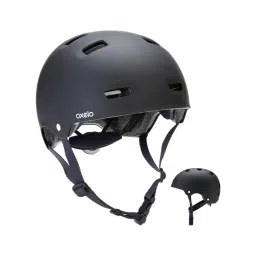 Oxelo by Decathlon Inline Skating Skateboarding Scootering Helmet MF500 - Black & Blue-picture-33