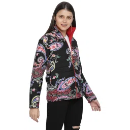 Oxolloxo Black Printed Jacket image 3