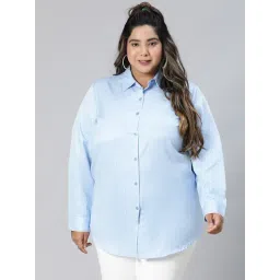 Oxolloxo Blue & White Cotton Striped Shirt-picture-43