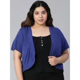 Oxolloxo Blue Regular Fit Shrug-picture-10
