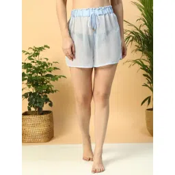 Oxolloxo Blue Relaxed Fit Solid Shorts-picture-45