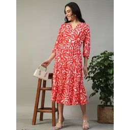 Oxolloxo Floral Print A-Line Dress-picture-37