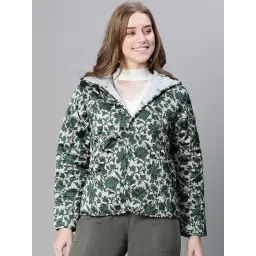 Oxolloxo Green & White Floral Bomber Jacket-picture-31