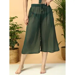 Oxolloxo Green Relaxed Fit Solid Culottes-picture-28