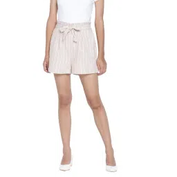 Oxolloxo Light Peach Striped Shorts-picture-37