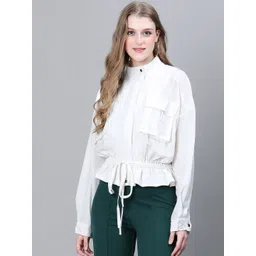 Oxolloxo Lightweight Crop Outdoor Denim Jacket-picture-31