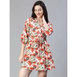 Oxolloxo Multicolor Printed A-Line Dress-picture-23