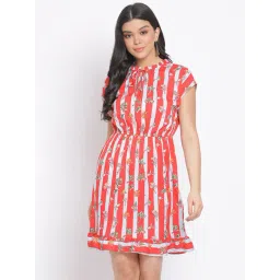 Oxolloxo Multicolor Striped A Line Dress-image-37