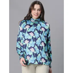 Oxolloxo Navy  Floral Print Top-picture-40