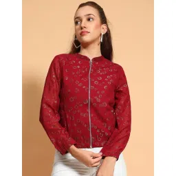 Oxolloxo Red Self Casual Jacket image 1