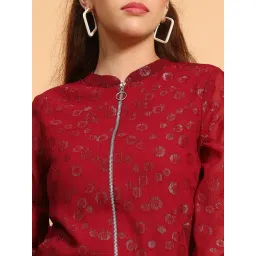 Oxolloxo Red Self Casual Jacket image 5