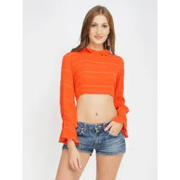 Oxolloxo Red Striped Crop Top-picture-39