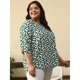 Oxolloxo White Relaxed Fit Abstract Top image 3