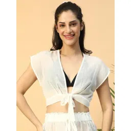 Oxolloxo White Relaxed Fit Solid Crop Top-picture-47